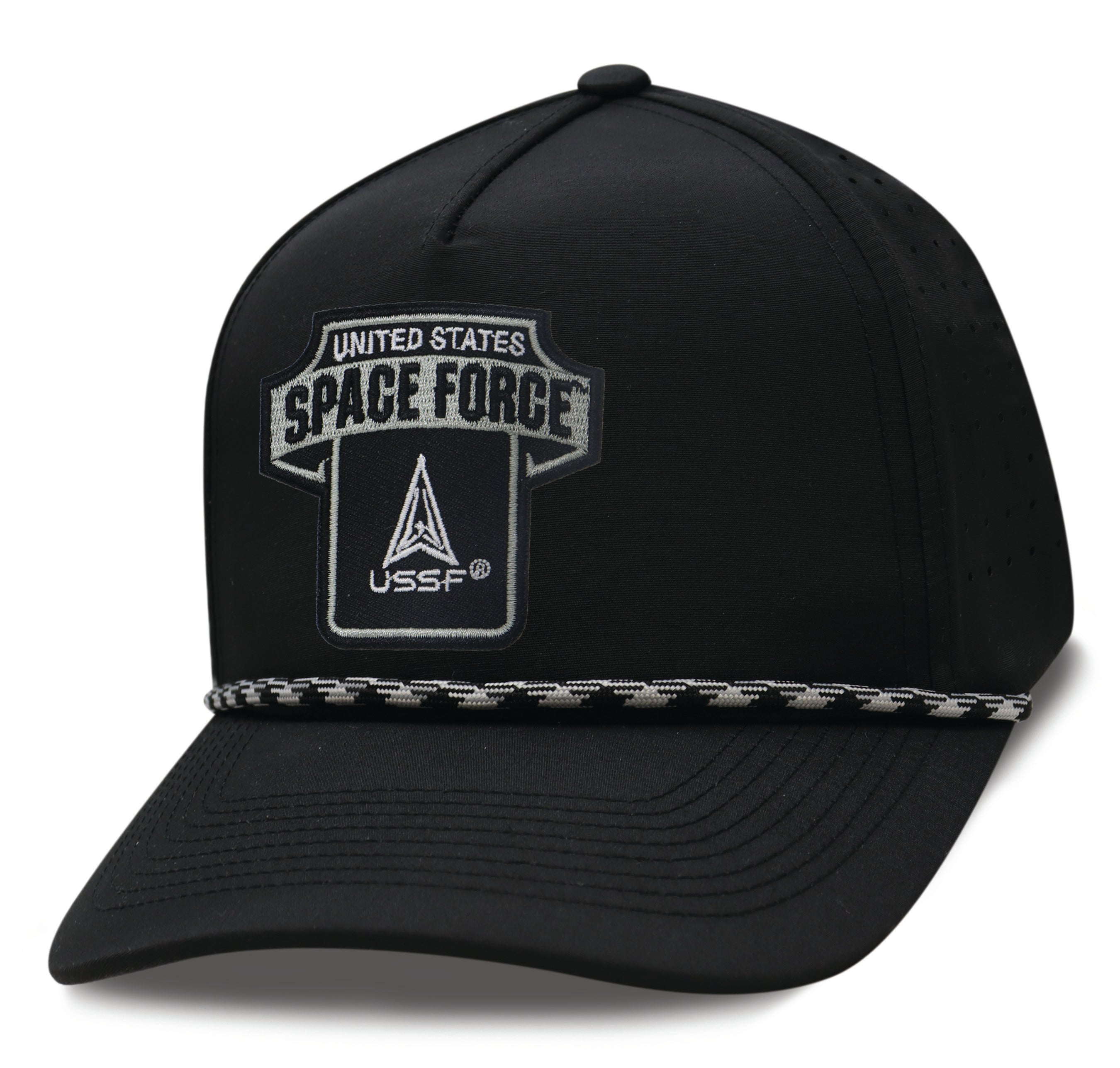 Prime CSI Water Repellent Black Cap Space Force Officially Licensed Military Branch