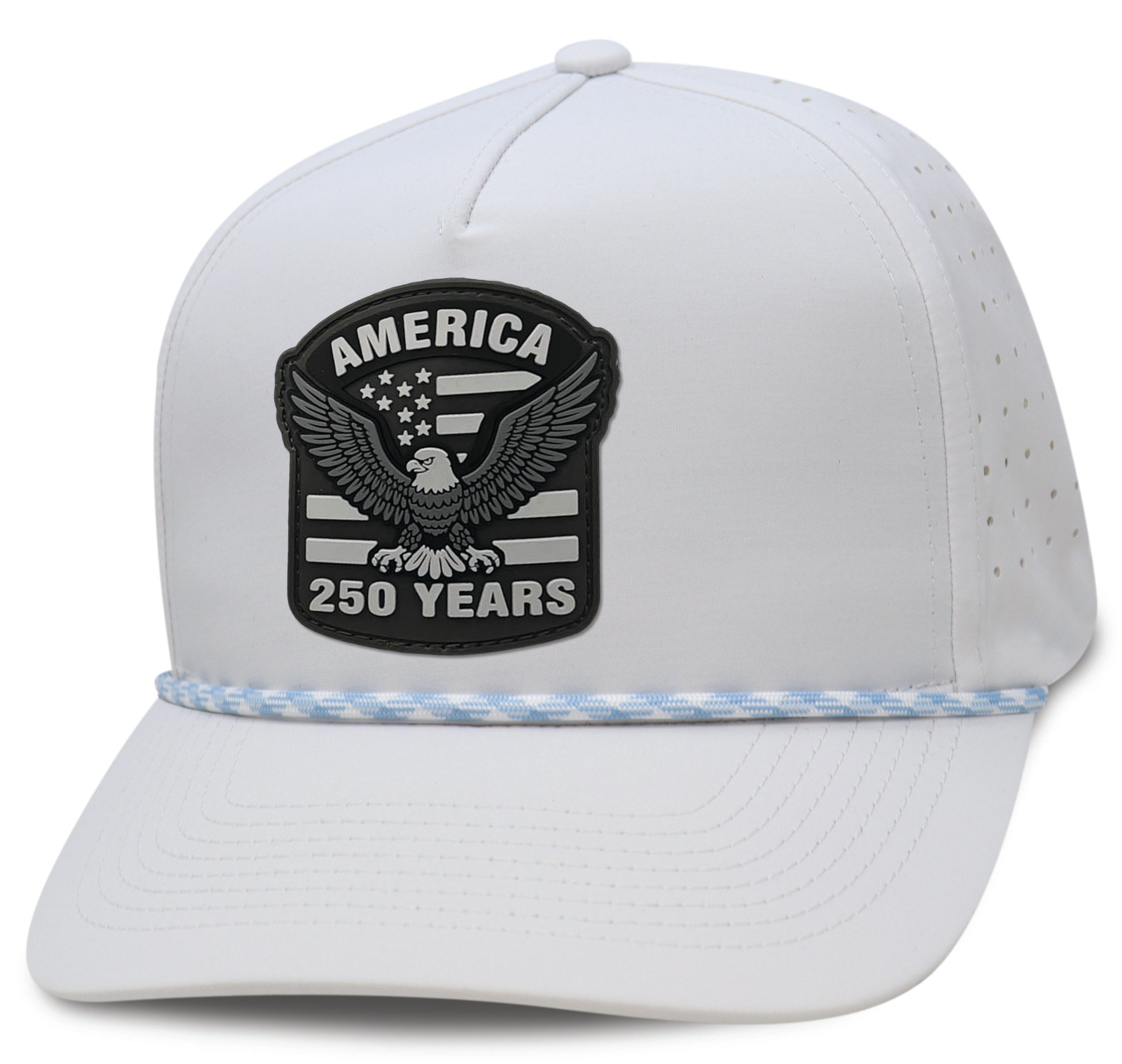 Prime CSI Water Repellent White Cap America 250 Winged Patriot