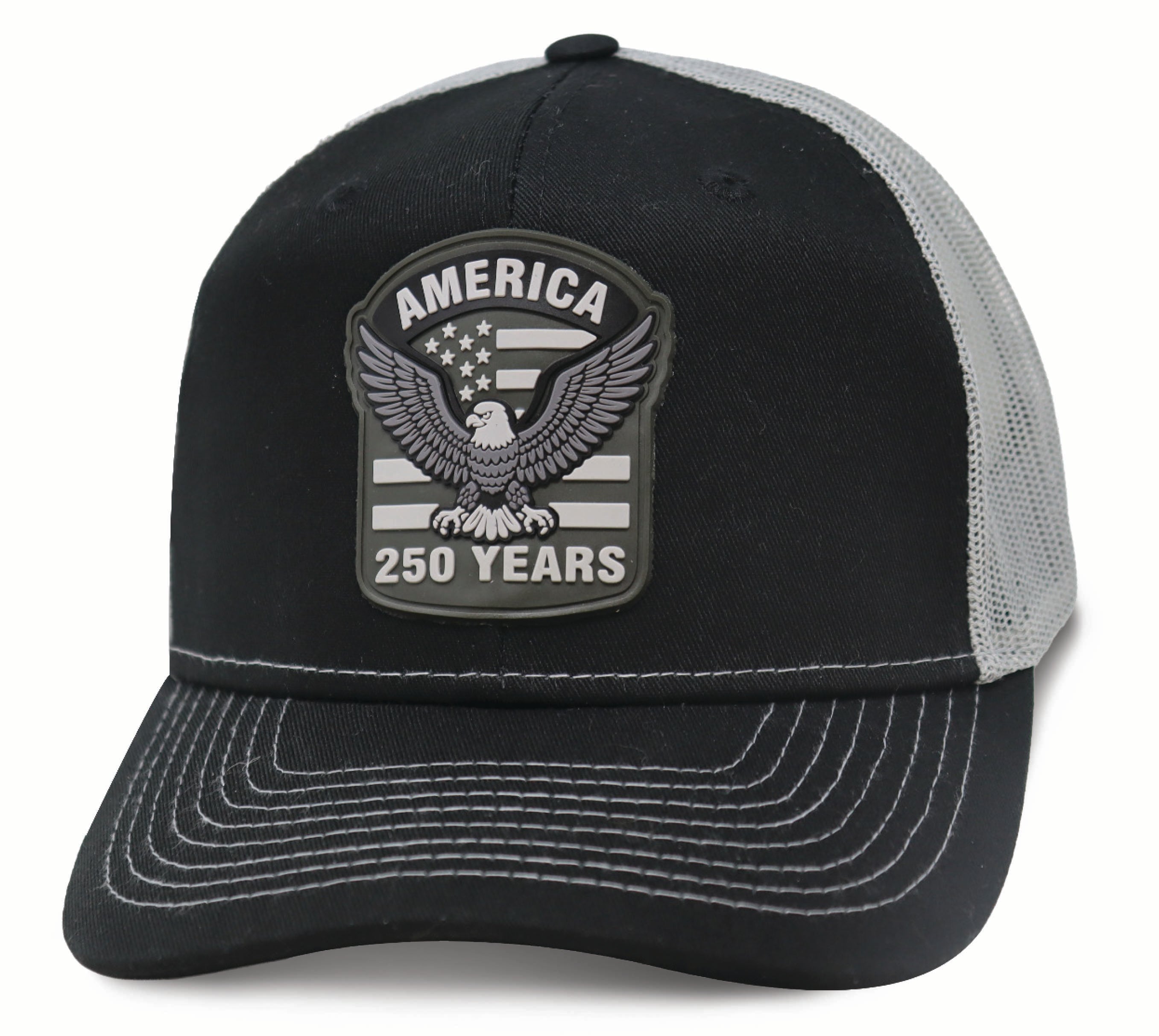 Black & Gray Cap America 250 Winged Patriot