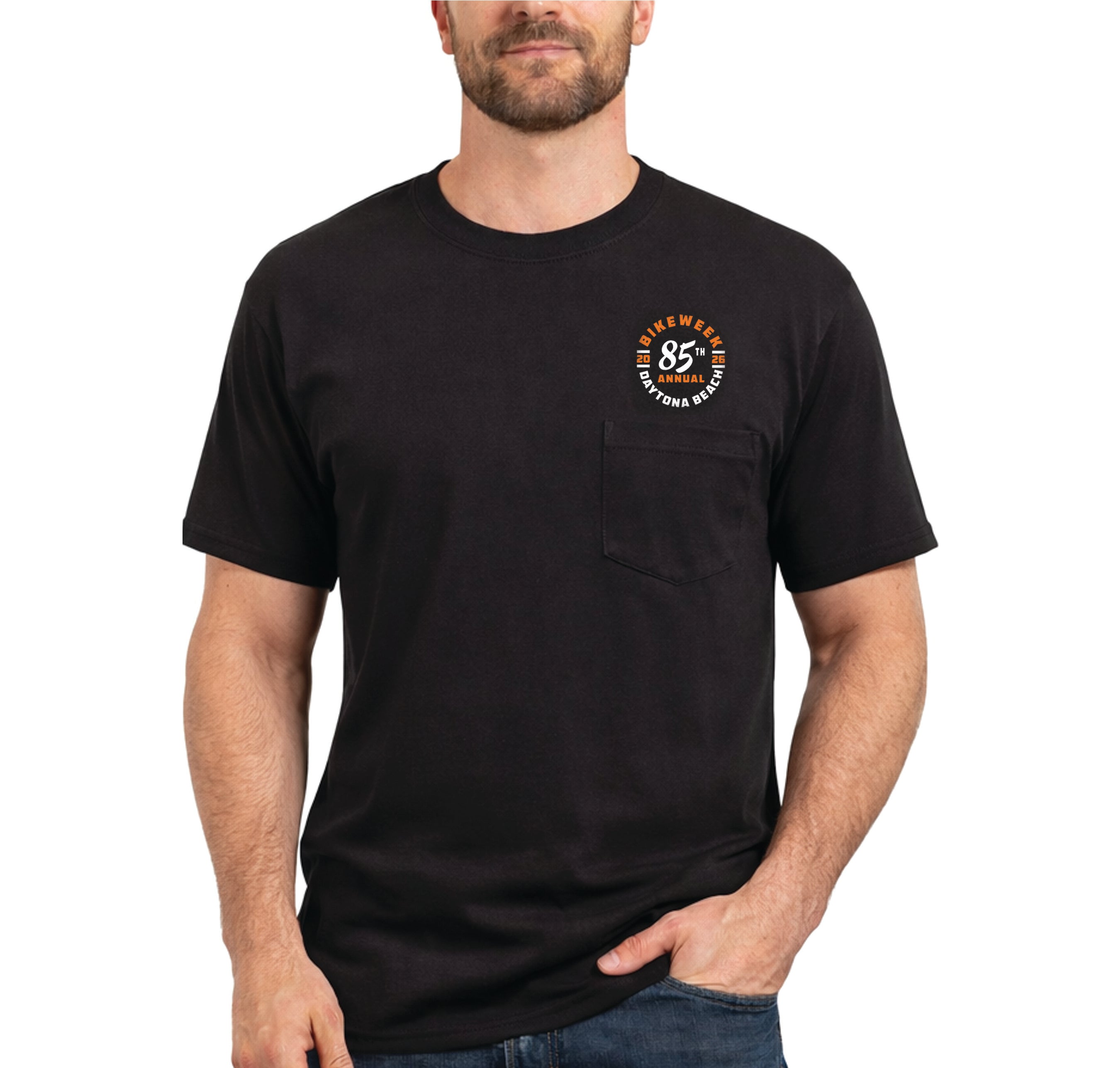 Bikeweek 2026 Eagle Short Sleeve T-Shirt Black