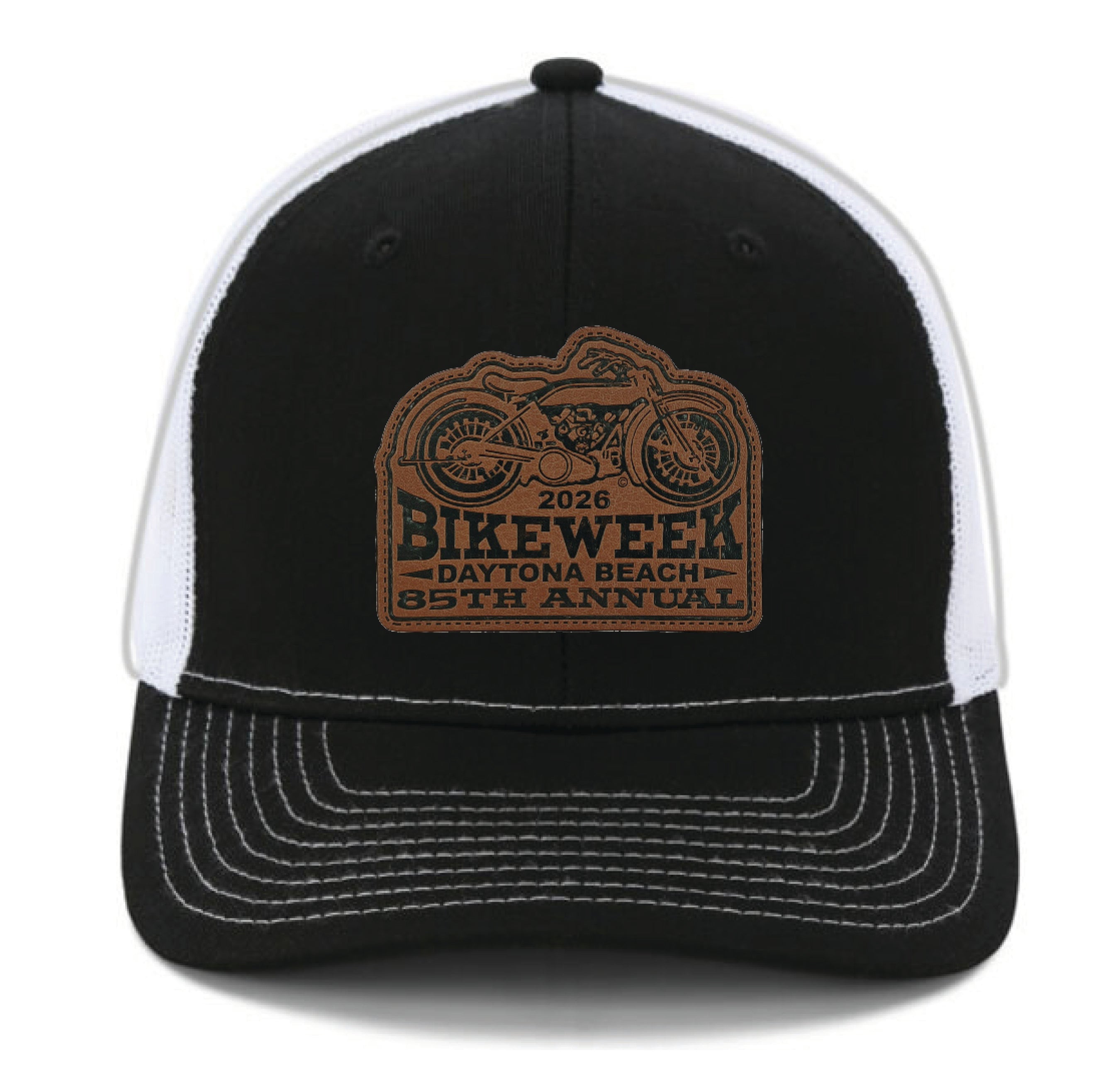 Bikeweek 2026 Leather Bike Black White Cap