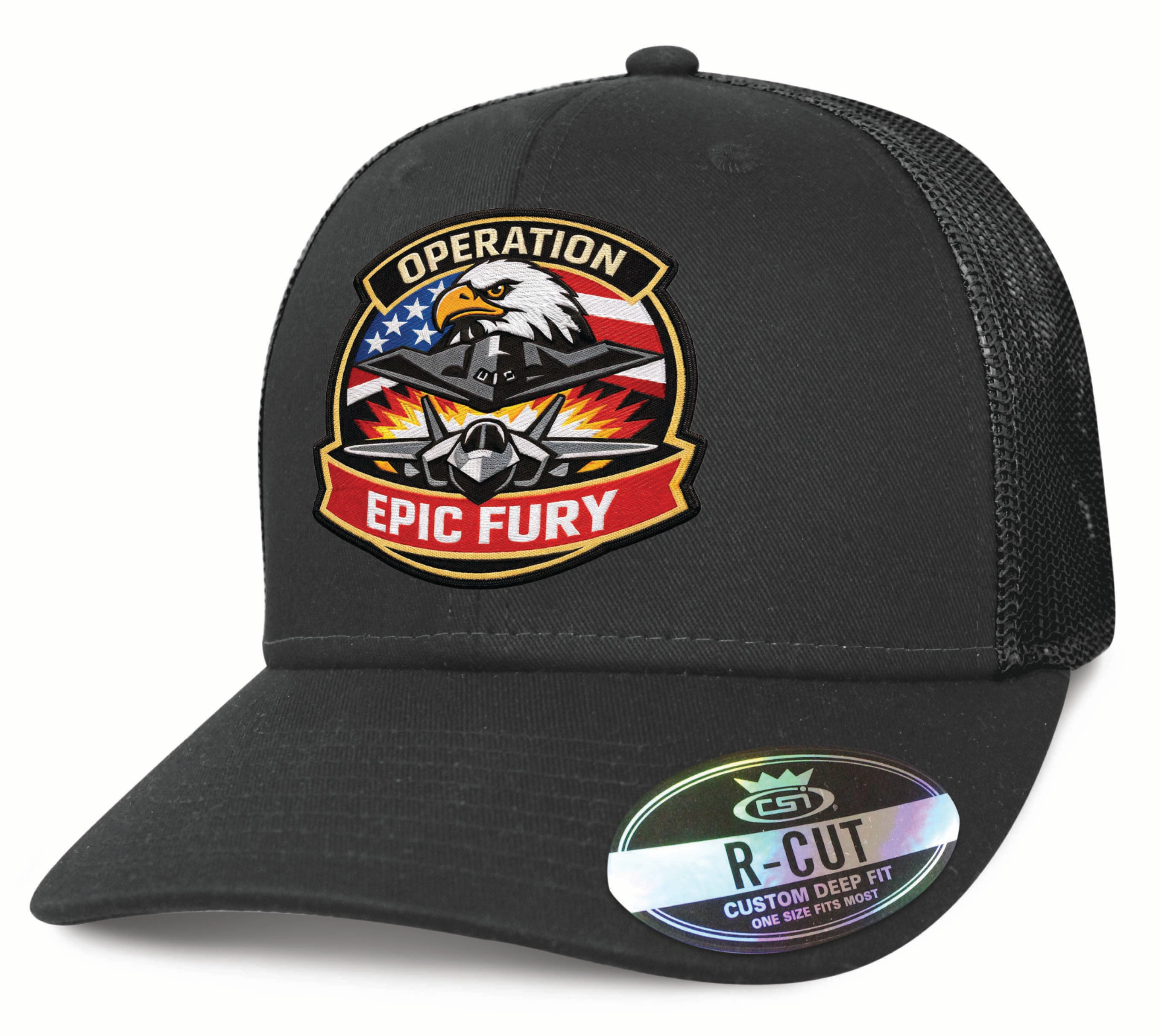 Operation Epic Fury Eagle & Jet Black Cap