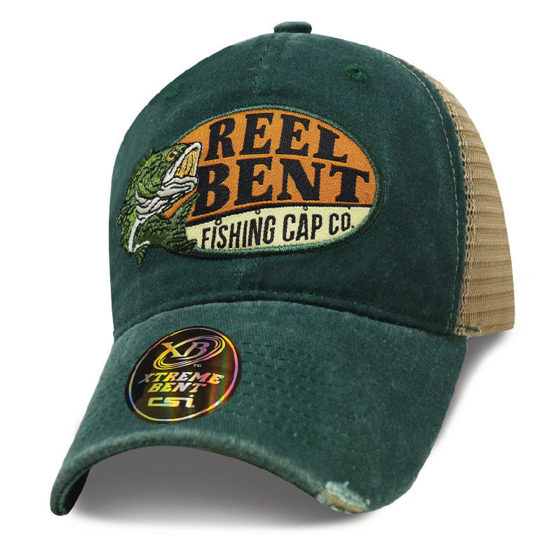 Reel Bent: Retro Fish Bass Forest / Khaki