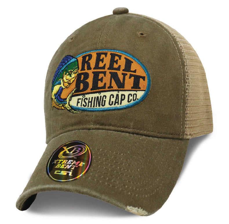Reel Bent: Retro Fish Dolphin Sage / Khaki