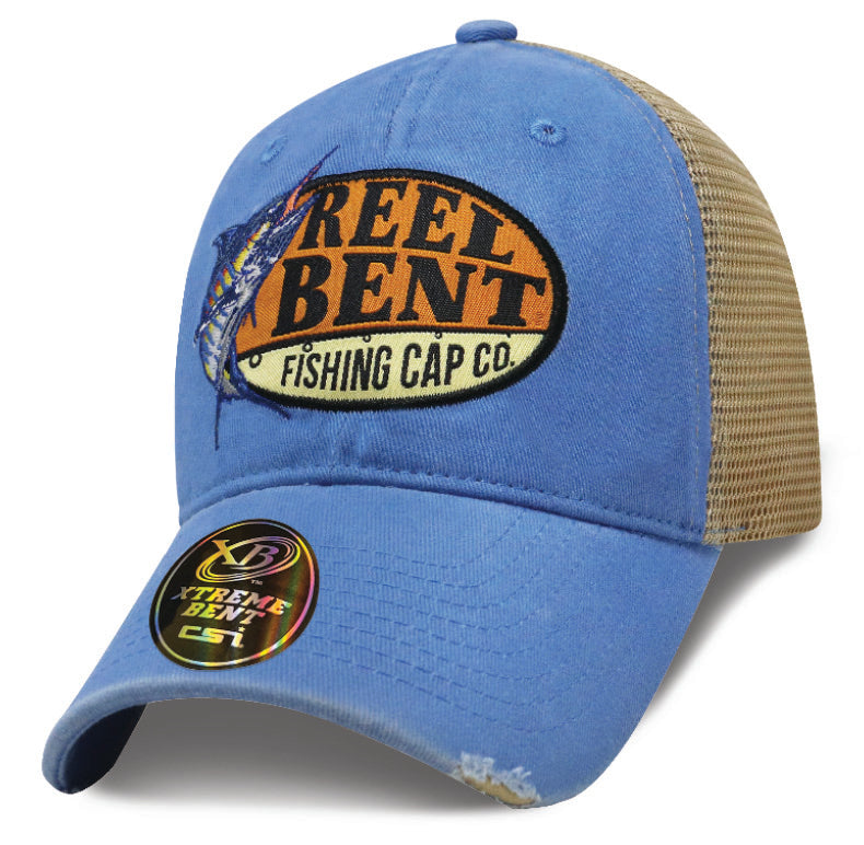 Reel Bent: Retro Fish Marlin Blue / Khaki